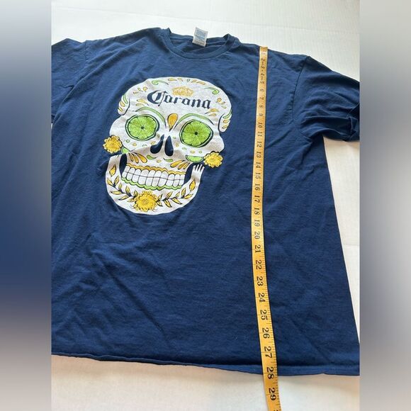 Corona mens Skull Delta Proweight Tshirt Size XL - Picture 6 of 7